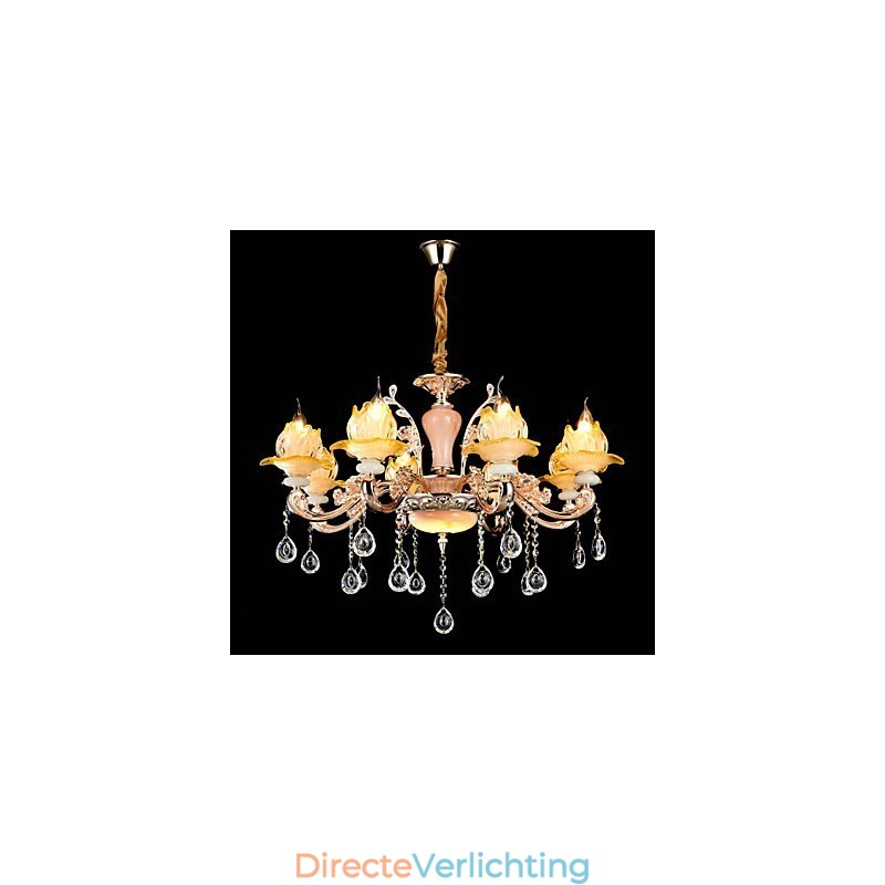 Moderne, eigentijdse, traditionele, klassieke zinklegering met kristallen mini-stijl hanglamp van metaal