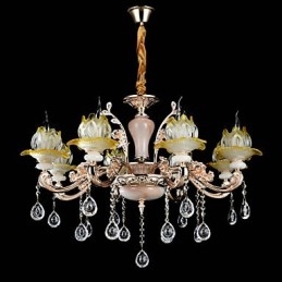 Moderne, eigentijdse, traditionele, klassieke zinklegering met kristallen mini-stijl hanglamp van metaal