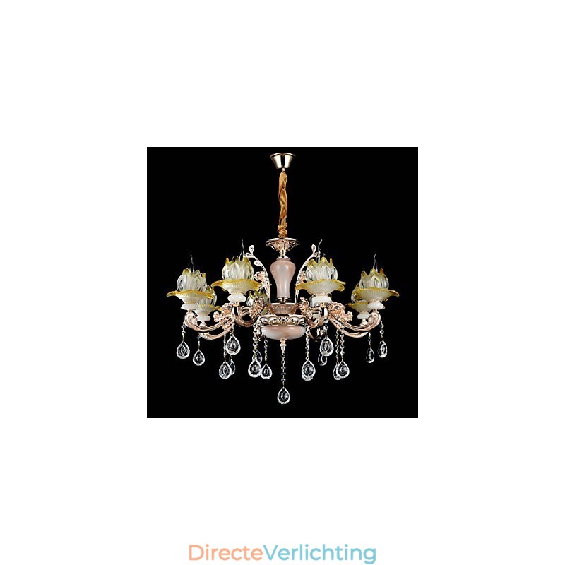 Moderne, eigentijdse, traditionele, klassieke zinklegering met kristallen mini-stijl hanglamp van metaal