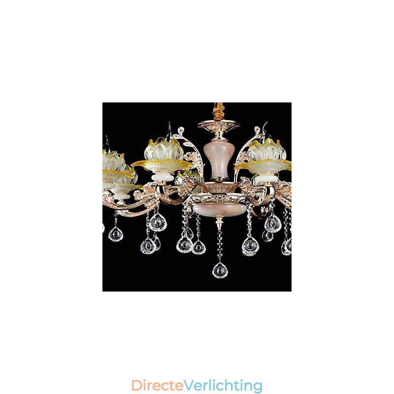 Moderne, eigentijdse, traditionele, klassieke zinklegering met kristallen mini-stijl hanglamp van metaal
