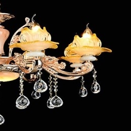 Moderne, eigentijdse, traditionele, klassieke zinklegering met kristallen mini-stijl hanglamp van metaal