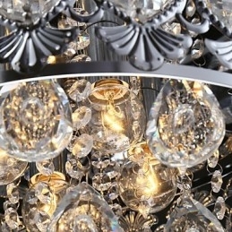 Elegante moderne transparante kristallen kroonluchter met 4 lampen