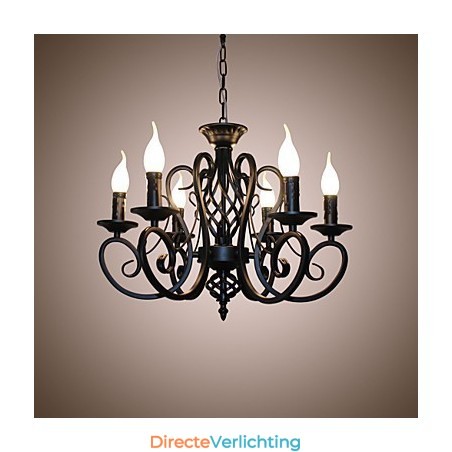 Europese Stijl Kroonluchter Eetkamerverlichting Eenvoudige Originaliteit Innovatieve Kaarsen 6 Lampen Europese Stijl Kroonluchter Eetkamerverlichting Eenvoudige Originaliteit Innovatieve Kaarsen 6 Lampen
