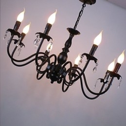 Europese Stijl Kristallen Kaars Lamp Lamp Kledingwinkel Lampen En Lantaarns Decoratie Project Hanglamp
