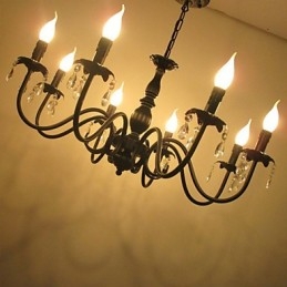 Europese Stijl Kristallen Kaars Lamp Lamp Kledingwinkel Lampen En Lantaarns Decoratie Project Hanglamp