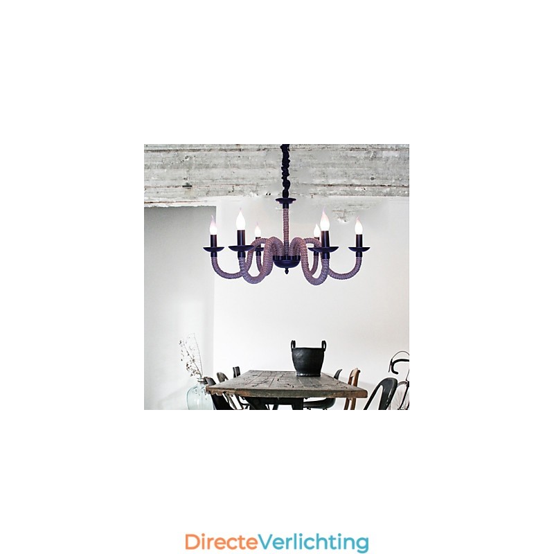 Loft Industrieel Wind Vintage IJzeren Lampen Winkels Kroonluchter Touw Kroonluchter Verlichting