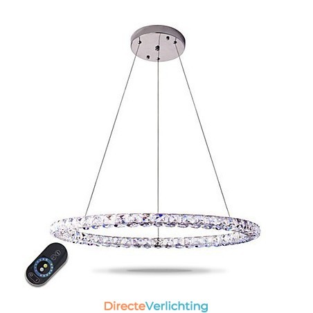 Moderne ringvormige kristallen hanglamp Moderne kristallen kroonluchter Plafondlamp Binnenlamp Armaturen Dimbaar met afstandsbediening Moderne ringvormige kristallen hanglamp Moderne kristallen kroonluchter Plafondlamp Binnenlamp Armaturen Dimbaar met afstandsbediening