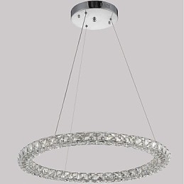 Moderne ringvormige kristallen hanglamp Moderne kristallen kroonluchter Plafondlamp Binnenlamp Armaturen Dimbaar met afstandsbediening