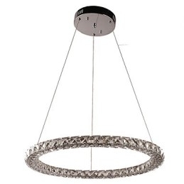 Moderne ringvormige kristallen hanglamp Moderne kristallen kroonluchter Plafondlamp Binnenlamp Armaturen Dimbaar met afstandsbediening