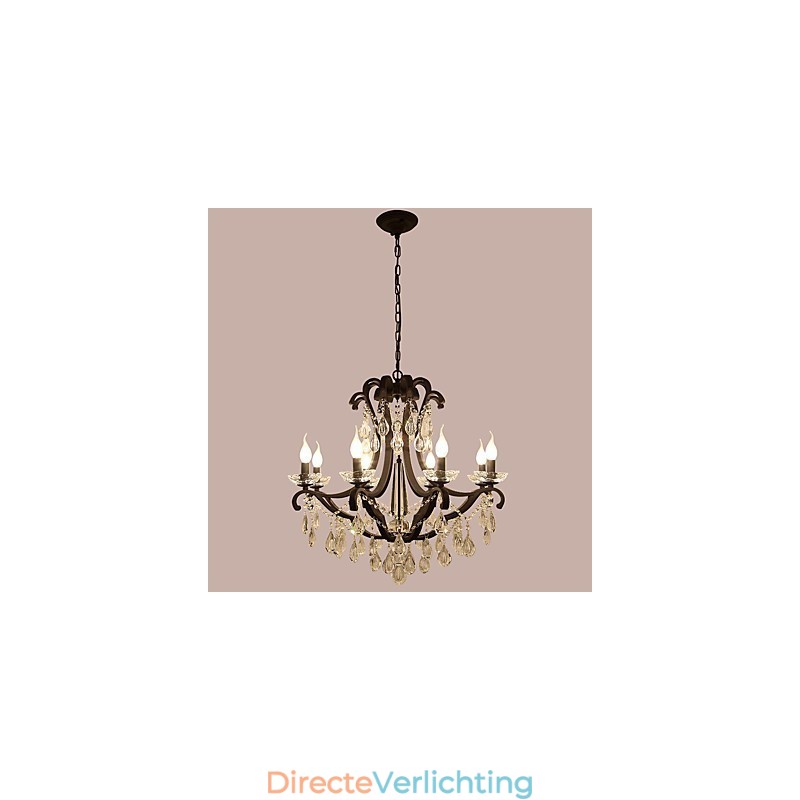 8 lampen kristallen kroonluchter moderne eigentijdse traditionele klassieke rustieke lodge vintage retro lantaarn trommel land schilderij