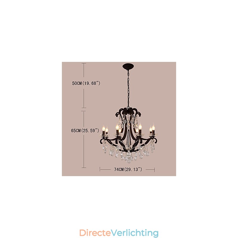 8 lampen kristallen kroonluchter moderne eigentijdse traditionele klassieke rustieke lodge vintage retro lantaarn trommel land schilderij