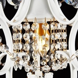 IJzeren schilderij kroonluchter met heldere kristallen moderne verlichtingslamp