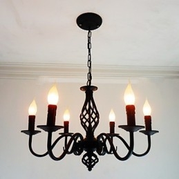 Artistiek Chic & Modern Andere kenmerken voor Kaars Stijl Metaal Binnen 6 Lampen Kroonluchter