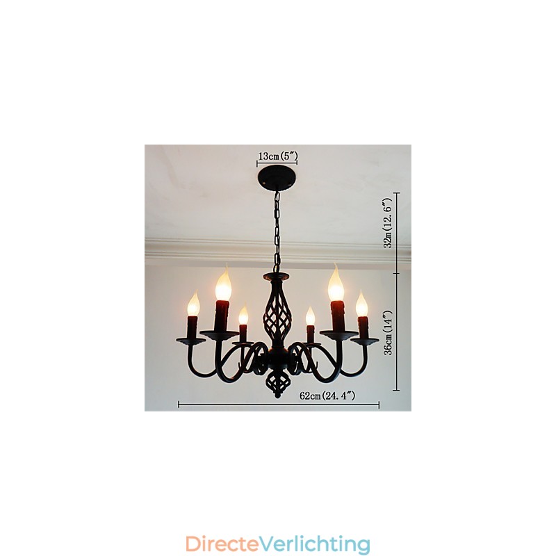Artistiek Chic & Modern Andere kenmerken voor Kaars Stijl Metaal Binnen 6 Lampen Kroonluchter