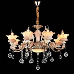 Moderne, eigentijdse, traditionele, klassieke zinklegering met kristallen mini-stijl hanglamp van metaal