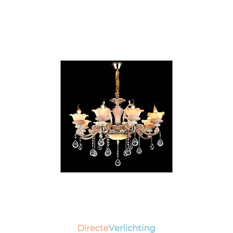 Moderne, eigentijdse, traditionele, klassieke zinklegering met kristallen mini-stijl hanglamp van metaal
