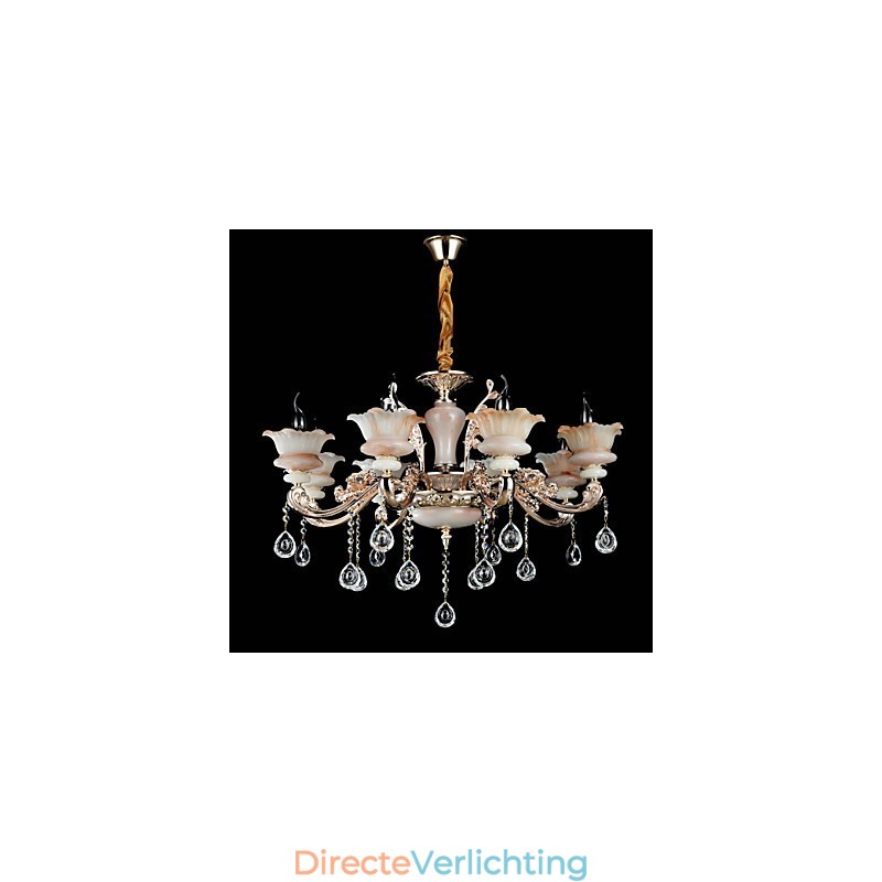 Moderne, eigentijdse, traditionele, klassieke zinklegering met kristallen mini-stijl hanglamp van metaal