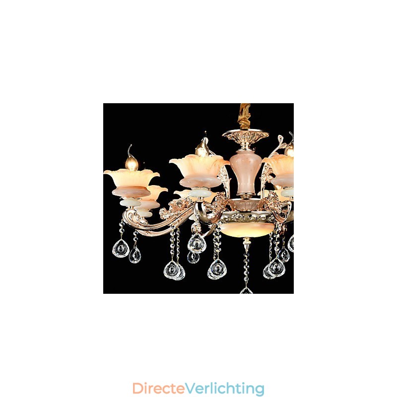 Moderne, eigentijdse, traditionele, klassieke zinklegering met kristallen mini-stijl hanglamp van metaal