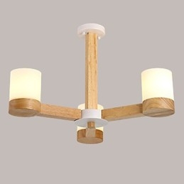 3-lichts kroonluchter Modern eigentijds Traditioneel klassiek Vintage Landelijk Hout Kenmerk voor hout