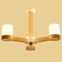3-lichts kroonluchter Modern eigentijds Traditioneel klassiek Vintage Landelijk Hout Kenmerk voor hout