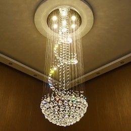 Moderne kristallen plafond kroonluchter verlichting binnen hanglamp decoratieve verlichtingsarmaturen
