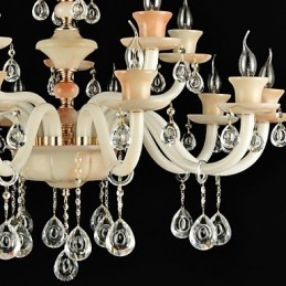 Moderne, eigentijdse, traditionele, klassieke, gegalvaniseerde kenmerken voor kristallen, mini-stijl, metalen eetkamerkroonluchter