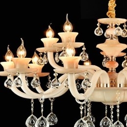 Moderne, eigentijdse, traditionele, klassieke, gegalvaniseerde kenmerken voor kristallen, mini-stijl, metalen eetkamerkroonluchter