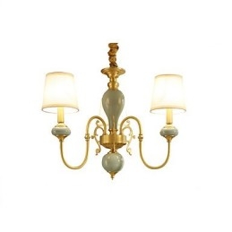 Traditionele klassieke landelijke messing-functie voor mini-stijl metalen kroonluchter met 3 lampen