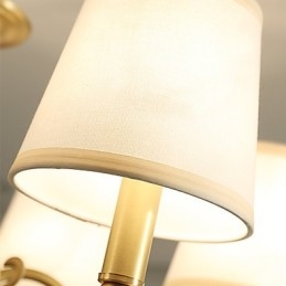Traditionele klassieke landelijke messing-functie voor mini-stijl metalen kroonluchter met 3 lampen