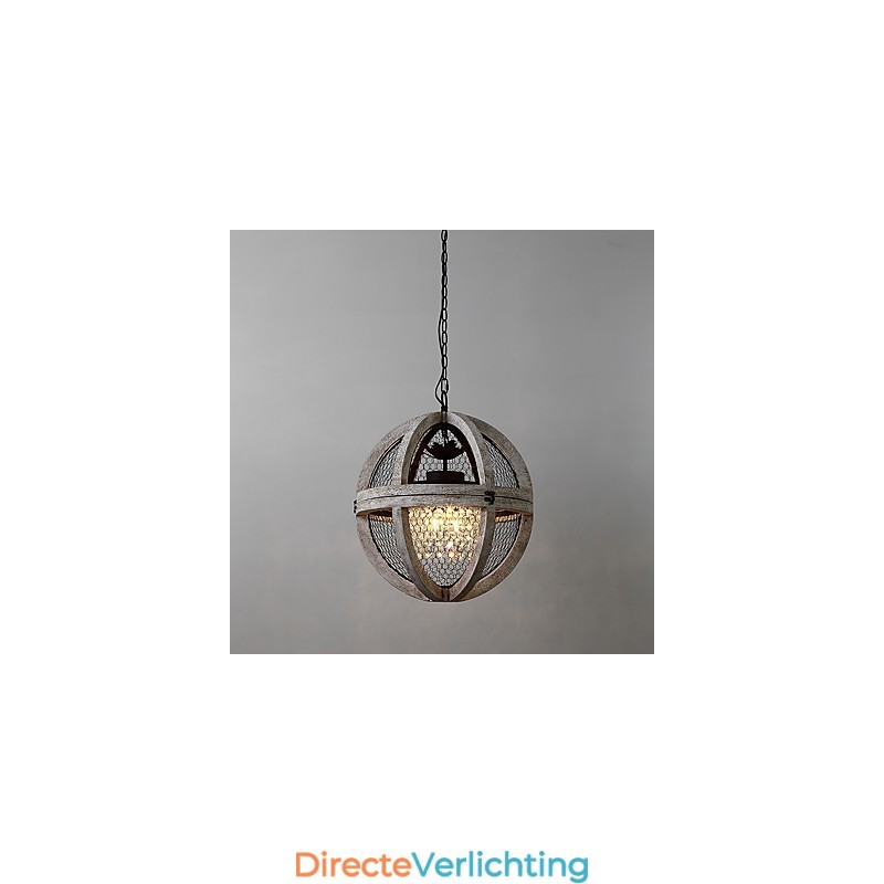 Vintage Metalen Amerikaanse Industriële Loft Schilderij Kleur Houten Kroonluchter Lamp de Indoor Decorate Hanglamp