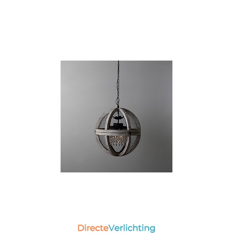 Vintage Metalen Amerikaanse Industriële Loft Schilderij Kleur Houten Kroonluchter Lamp de Indoor Decorate Hanglamp