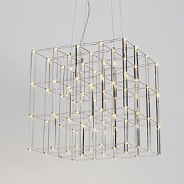 Moderne kroonluchterlamp van roestvrij staal Loftverlichting