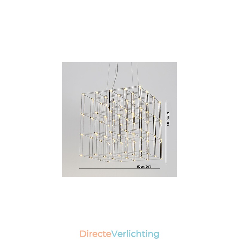 Moderne kroonluchterlamp van roestvrij staal Loftverlichting