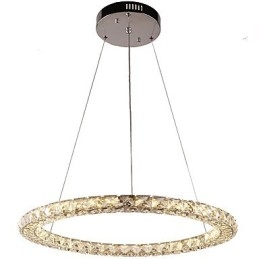 Ring Kristallen Hanglamp Moderne Kristallen Kroonluchter Plafondlampen Binnen Lampen Armaturen Dimbaar Met Afstandsbediening