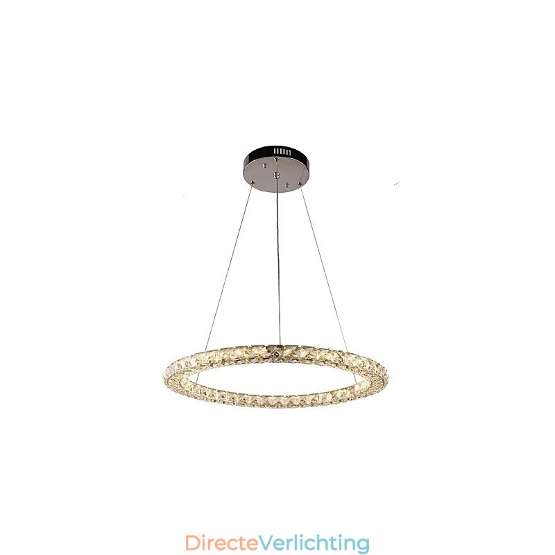 Ring Kristallen Hanglamp Moderne Kristallen Kroonluchter Plafondlampen Binnen Lampen Armaturen Dimbaar Met Afstandsbediening