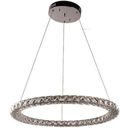 Ring Kristallen Hanglamp Moderne Kristallen Kroonluchter Plafondlampen Binnen Lampen Armaturen Dimbaar Met Afstandsbediening