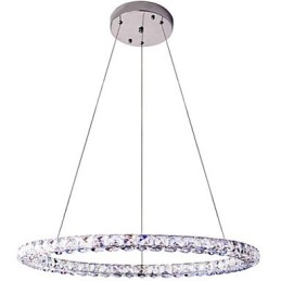 Ring Kristallen Hanglamp Moderne Kristallen Kroonluchter Plafondlampen Binnen Lampen Armaturen Dimbaar Met Afstandsbediening