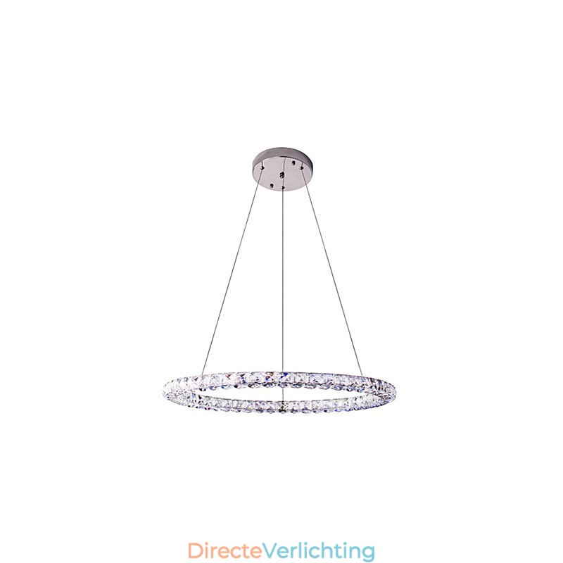 Ring Kristallen Hanglamp Moderne Kristallen Kroonluchter Plafondlampen Binnen Lampen Armaturen Dimbaar Met Afstandsbediening