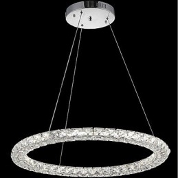 Ring Kristallen Hanglamp Moderne Kristallen Kroonluchter Plafondlampen Binnen Lampen Armaturen Dimbaar Met Afstandsbediening