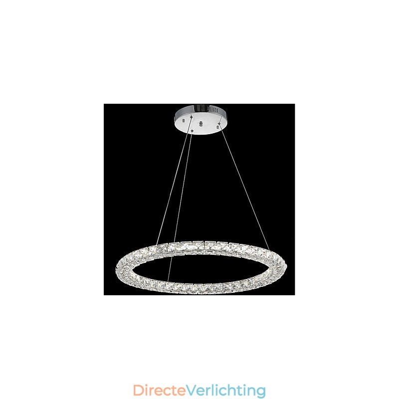 Ring Kristallen Hanglamp Moderne Kristallen Kroonluchter Plafondlampen Binnen Lampen Armaturen Dimbaar Met Afstandsbediening