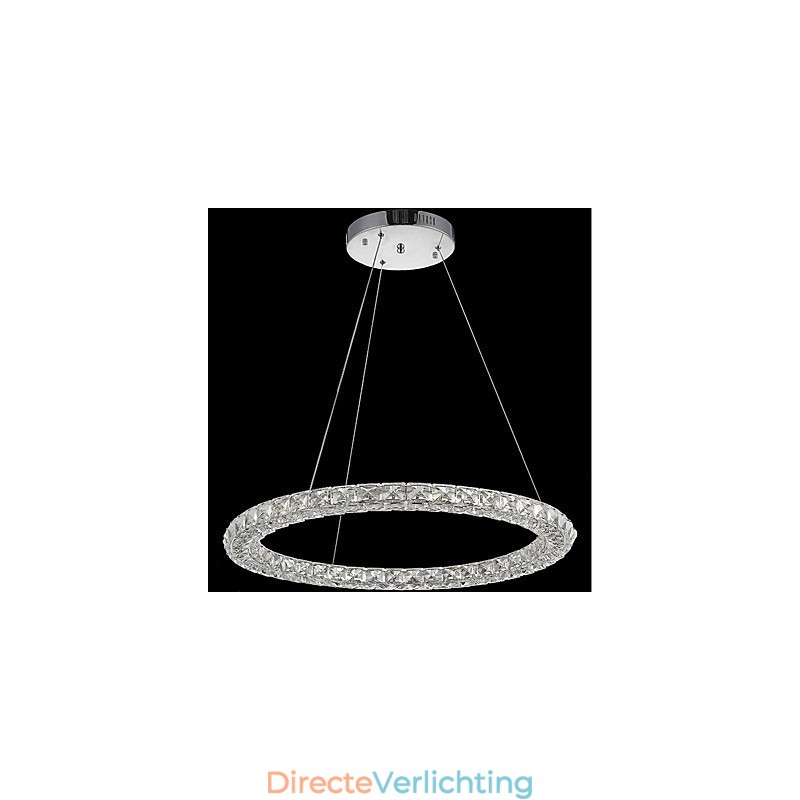 Ring Kristallen Hanglamp Moderne Kristallen Kroonluchter Plafondlampen Binnen Lampen Armaturen Dimbaar Met Afstandsbediening
