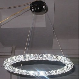 Ring Kristallen Hanglamp Moderne Kristallen Kroonluchter Plafondlampen Binnen Lampen Armaturen Dimbaar Met Afstandsbediening