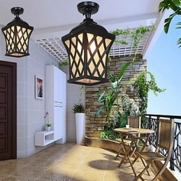 Landelijke lamp Amerikaanse tuin patio deur buiten waterdichte druiven hanglamp