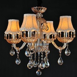 Kroonluchter Kristal Retro Glas 4 Lichts