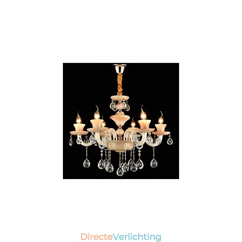 Traditionele klassieke gegalvaniseerde eigenschap voor kristallen mini-stijl metalen kroonluchter