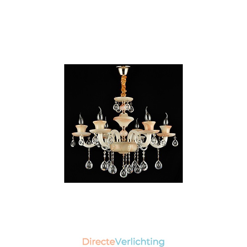 Traditionele klassieke gegalvaniseerde eigenschap voor kristallen mini-stijl metalen kroonluchter