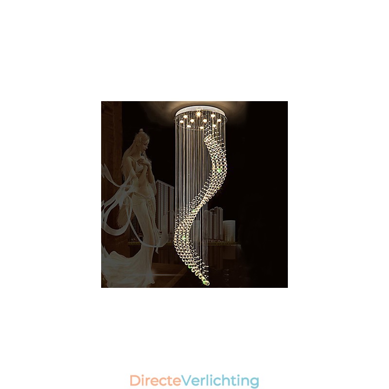 Moderne kristallen plafond hanglamp binnen kroonluchter thuis hangende verlichting kroonluchter lampen armaturen 3W WARM WITTE lampen