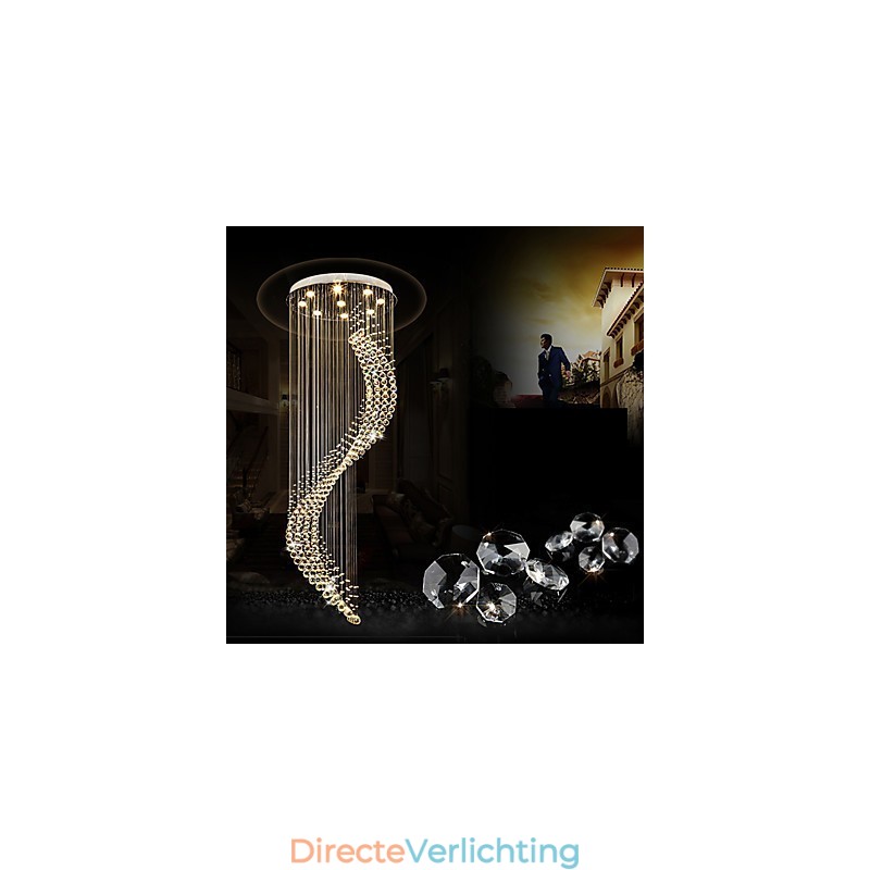 Moderne kristallen plafond hanglamp binnen kroonluchter thuis hangende verlichting kroonluchter lampen armaturen 3W WARM WITTE lampen