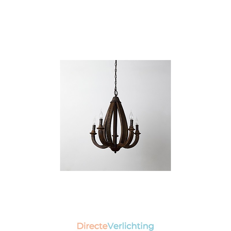 Vintage schilderij kenmerk mini stijl houten bamboe kroonluchter lamp de decoratieve hanglamp