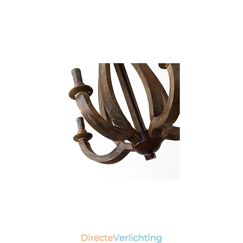 Vintage schilderij kenmerk mini stijl houten bamboe kroonluchter lamp de decoratieve hanglamp